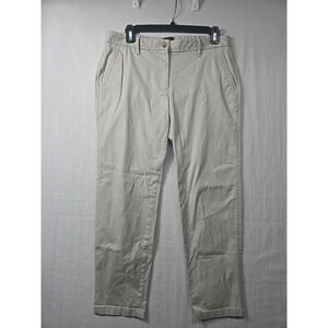 Talbots Relaxed Chino Pants Womens 6P Khaki‎ Beige Ankle Length Casual Stretch